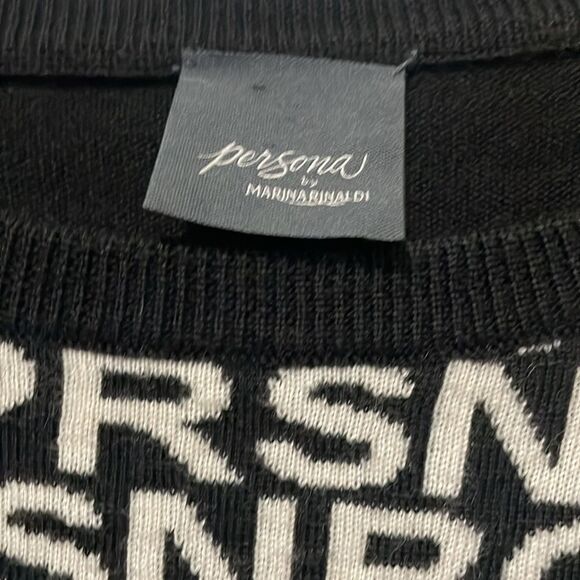 Marina Rinaldi Persona Wool Blend Maglia Sweater Tricot Size Large - Picture 3 of 7